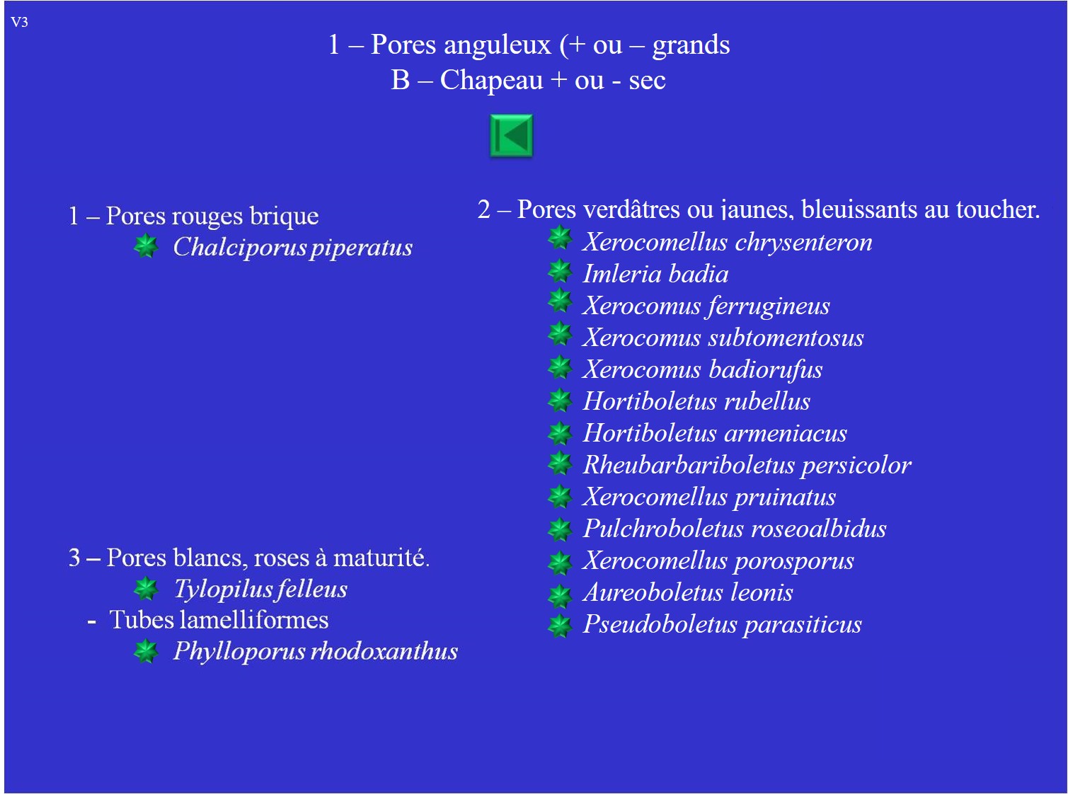 Liste I-B : les xerocomus