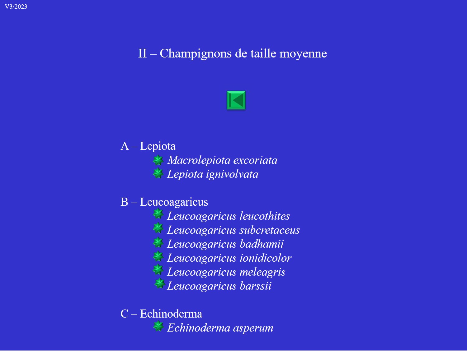 Lepiotes - Liste II